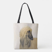 Afghan Hound Malerei - Niedliche Original Dog Art Tasche (Rückseite)
