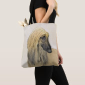 Afghan Hound Malerei - Niedliche Original Dog Art Tasche (Von Nahem)