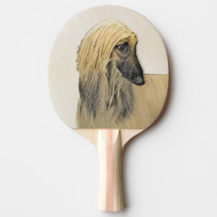 Afghan Hound Malerei - Niedliche Original Dog Art Tischtennis Schläger