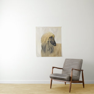 Afghan Hound Malerei - Niedliche Original Dog Art Wandteppich