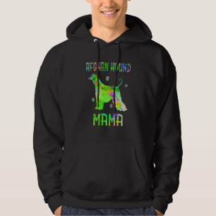 Afghan Hound Mama Colorful Hund Mama Hoodie