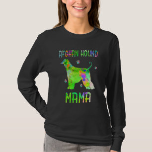 Afghan Hound Mama Colorful Hund Mama T-Shirt