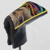 Afghan Hound Mexiko Golf Headcover (3/4 Vorderseite)