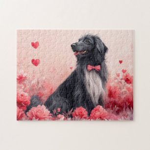 Afghan Hound mit Rosen - Valentinstag  Puzzle