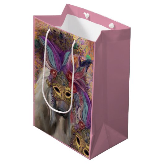 AFGHAN HOUND MITTLERE GESCHENKTÜTE (Vorderseite Schrägansicht)