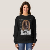 Afghan Hound-Mugshot schuldig Hund Sweatshirt (Vorne ganz)