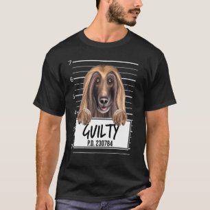 Afghan Hound-Mugshot schuldig Hund T-Shirt