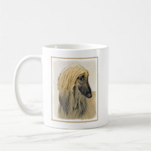 Afghan Hound Painting - Niedliche Original Hund Ar Kaffeetasse