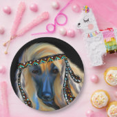Afghan Hound Pappteller (Party)