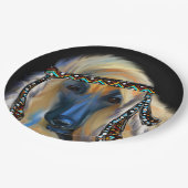 Afghan Hound Pappteller (Schrägansicht)