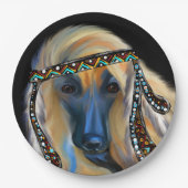 Afghan Hound Pappteller (Vorderseite)