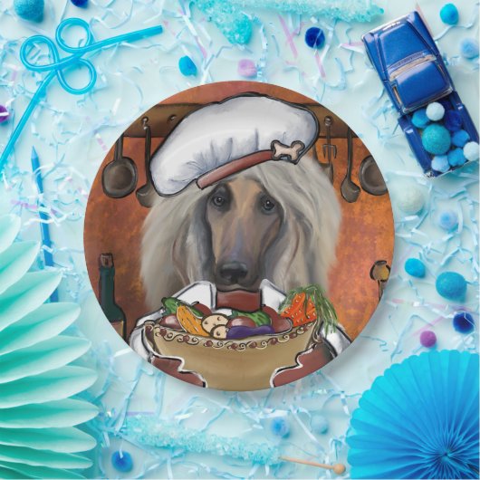 Afghan Hound Pappteller (Party)