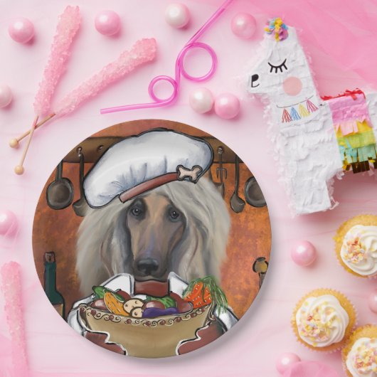 Afghan Hound Pappteller (Party)