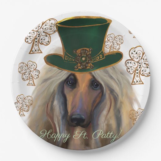 AFGHAN HOUND PAPPTELLER (Vorderseite)