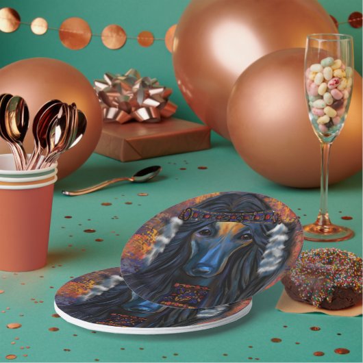 Afghan Hound Pappteller (Multi)