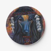 Afghan Hound Pappteller (Vorderseite)
