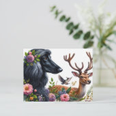 Afghan Hound Postcard Postkarte (Stehend Vorderseite)