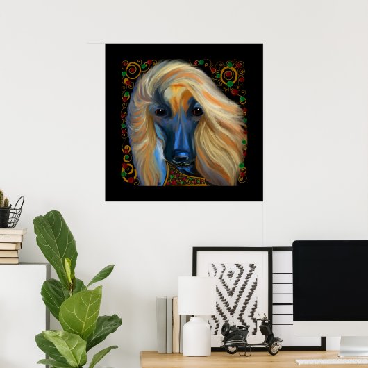 Afghan Hound Poster (Heimbüro)