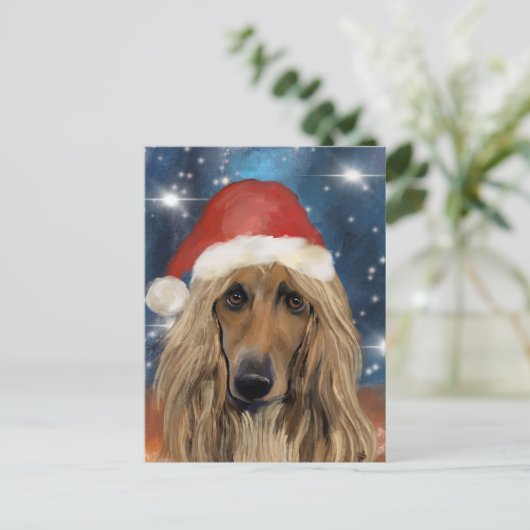 AFGHAN HOUND POSTKARTE (Stehend Vorderseite)