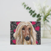 Afghan Hound Postkarte (Stehend Vorderseite)