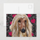 Afghan Hound Postkarte (Vorne/Hinten)