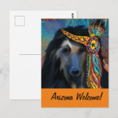 Afghan Hound Postkarte (Vorne/Hinten)