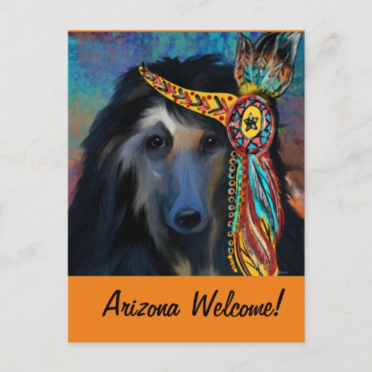 Afghan Hound Postkarte (Vorderseite)