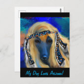 Afghan Hound Postkarte (Vorne/Hinten)