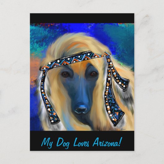 Afghan Hound Postkarte (Vorderseite)