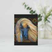 Afghan Hound Postkarte (Stehend Vorderseite)