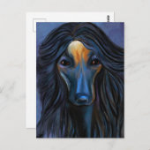 Afghan Hound Postkarte (Vorne/Hinten)