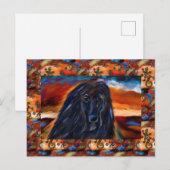 Afghan Hound Postkarte (Vorne/Hinten)