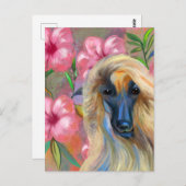 Afghan Hound Postkarte (Vorne/Hinten)