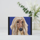 AFGHAN HOUND POSTKARTE (Stehend Vorderseite)