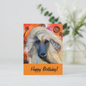 Afghan Hound Postkarte (Stehend Vorderseite)