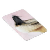 Afghan Hound Profile Dog Art Greeting Card 5x7 Magnet (Rechte Seite)