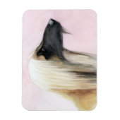 Afghan Hound Profile Dog Art Greeting Card 5x7 Magnet (Vertikal)