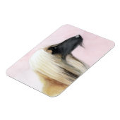 Afghan Hound Profile Dog Art Greeting Card 5x7 Magnet (Linke Seite)