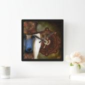 Afghan Hound Quadratische Wanduhr (Zuhause)