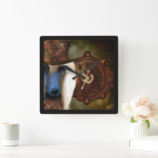 Afghan Hound Quadratische Wanduhr (Zuhause)