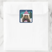 Afghan Hound Quadratischer Aufkleber (Tasche)