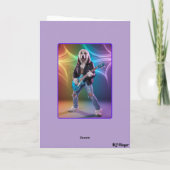 Afghan Hound Rock Star Card Karte (Rückseite)