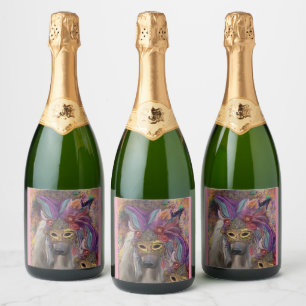 AFGHAN HOUND SCHAUMWEINETIKETT