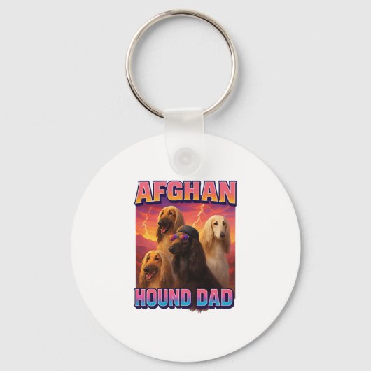 Afghan Hound Schlüsselanhänger (Vorderseite)