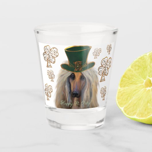 AFGHAN HOUND SCHNAPSGLAS (Vorderseite)