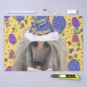 AFGHAN HOUND SEIDENPAPIER (Handwerk)