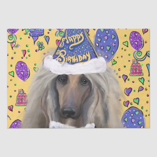 AFGHAN HOUND SEIDENPAPIER (Vorderseite)