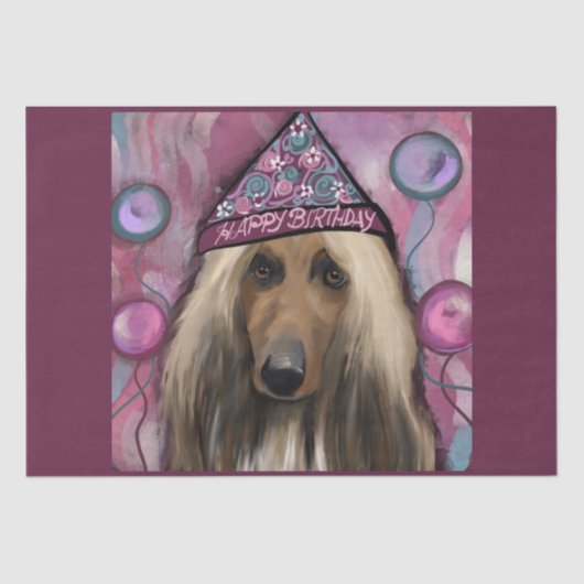Afghan Hound Seidenpapier (Vorderseite)