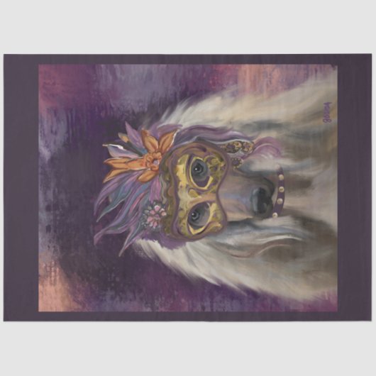 AFGHAN HOUND SEIDENPAPIER (Vorderseite)