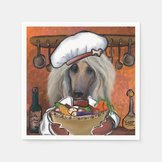 Afghan Hound Serviette (Vorderseite)